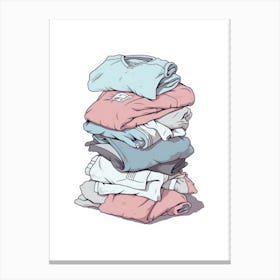 Stack Of T - Shirts Canvas Print