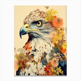 Bird With A Flower Crown Hawk 4 Canvas Print