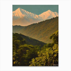 Jim Corbett National Park 2 India Vintage Poster Canvas Print