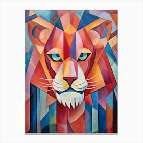 Lion Abstract Pop Art 8 Canvas Print