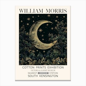 William Morris Moon Print Canvas Print