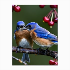 Eastern Bluebird-Reimagined 31 Canvas Print