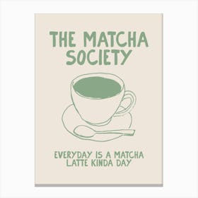 Matcha Society Canvas Print