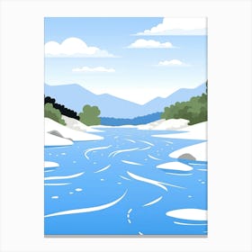 River In Winter Canvas Print