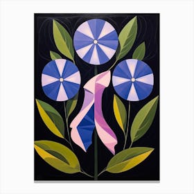 Periwinkle 3 Hilma Af Klint Inspired Flower Illustration Canvas Print