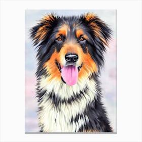 Belgian Sheepdog 3 Watercolour dog Canvas Print