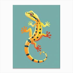 Day Gecko Abstract Modern Illustration 3 Canvas Print