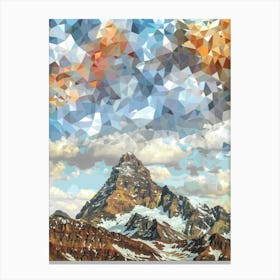 Abstract Mountain Painting 14 Canvas Print