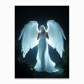 White Angel - Diverse Art Illustration 11 Canvas Print