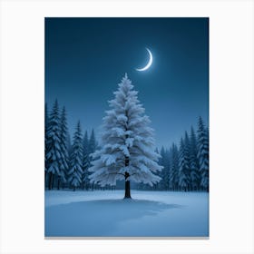 Tree In The Snow 2 Canvas Print