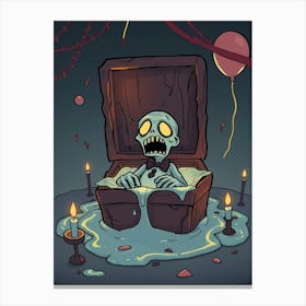 Zombie In A Box Canvas Print