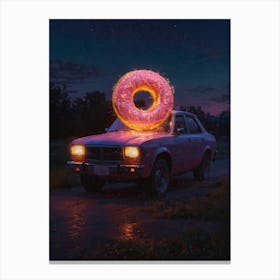 Donut Car Canvas Print