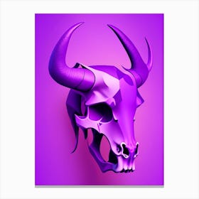 Animal Skull Purple Pop Art Canvas Print