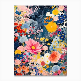 Hokusai  Great Japan Flowers Japanese 9 Canvas Print
