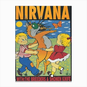 Nirvana ‘Astro Arena’ Houston, Usa 1991 Poster Canvas Print