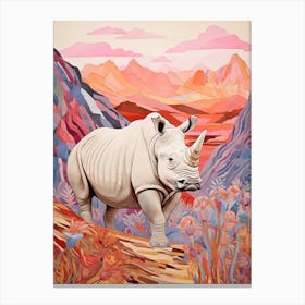 Rhino In The Landscape 1 Canvas Print