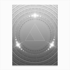 Geometric Glyph in White and Silver with Sparkle Array n.0209 Canvas Print