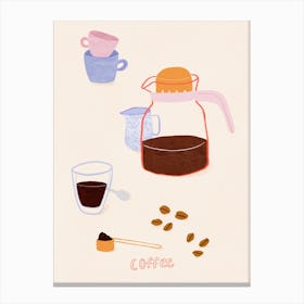 Coffee Illustration Canvas Print