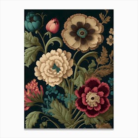 Botany vintage flowers Canvas Print