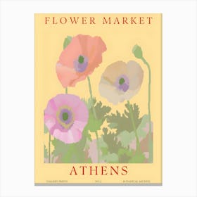 Flower Market Athens Canvas Print