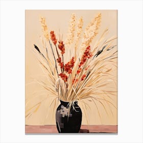 Bouquet Of Ornamental Grasses Flowers, Autumn Fall Florals Painting 0 Canvas Print