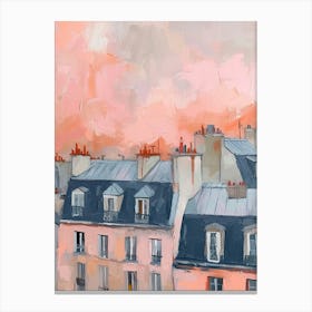 Paris Rooftops Morning Skyline 8 Canvas Print