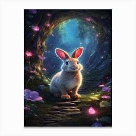 Bunny In The Forest Canvas Print
