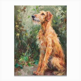 Irish Wolfhound Acrylic Painting 5 Canvas Print