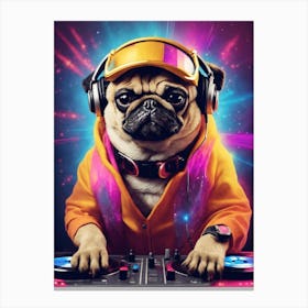 Disco Pug 3 Canvas Print