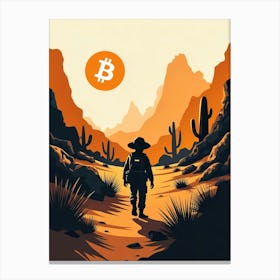 Bitcoin In The Desert 1 Canvas Print