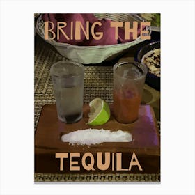 Kitchen Art Food art Drinks Tequila Canvas Print