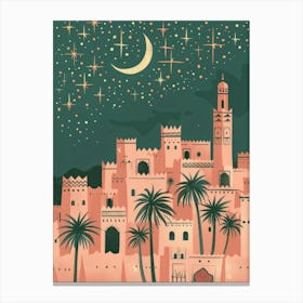 Moroccan City At Night Canvas Print