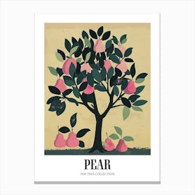 Pear Tree Colourful Illustration 2 Poster Canvas Print