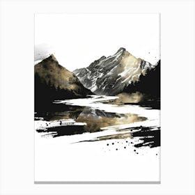 Mountain Landscape Painting 1 Canvas Print