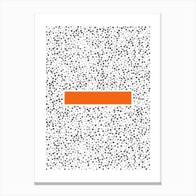 Orange Rectangle in a Field of Dots Canvas Print