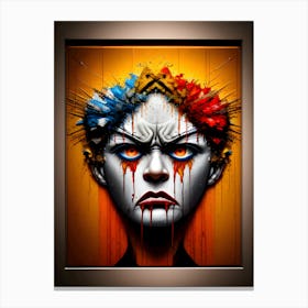 Clown Painting~Escape Clause ~Reimagined Canvas Print