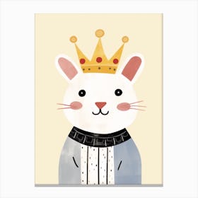 Little Mouse 3 Wearing A Crown Canvas Print