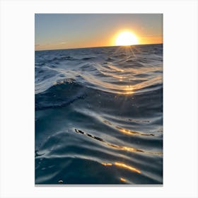 Sunrise Over The Ocean-Reimagined 3 Canvas Print