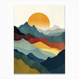 Peaks in Pure Minimalist Beauty Canvas Print