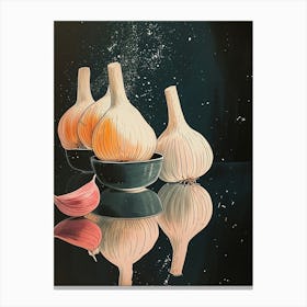 Art Deco Garlic Reflection Canvas Print
