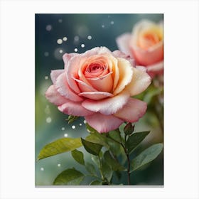 Pink Roses 1 Canvas Print