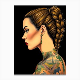 Tattooed Woman 7 Canvas Print