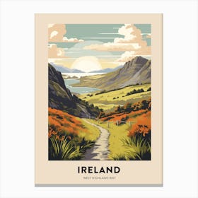 West Highland Way Ireland 1 Vintage Hiking Travel Poster Canvas Print