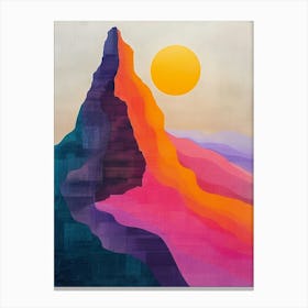 Sunset On The Mountain Canvas Print