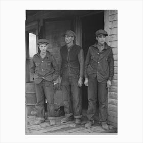 Alfred Atkinson And Two Of The Eldest Sons, Near Shannon City, Ringgold County, Iowa By Russell Lee Canvas Print