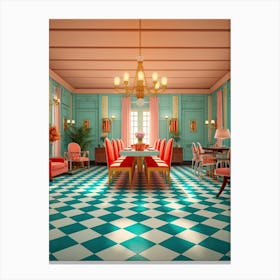 Barbie Retro Home Dining Room Kitsch 7 Canvas Print