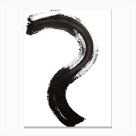 Question Black Abstract Canvas Print