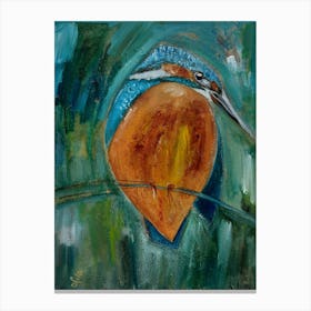 Kingfisher, Colorful  Nature Decor  Canvas Print