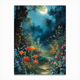 Moonlight Path Canvas Print