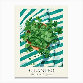 Marche Aux Legumes Cilantro Summer Illustration 9 Canvas Print